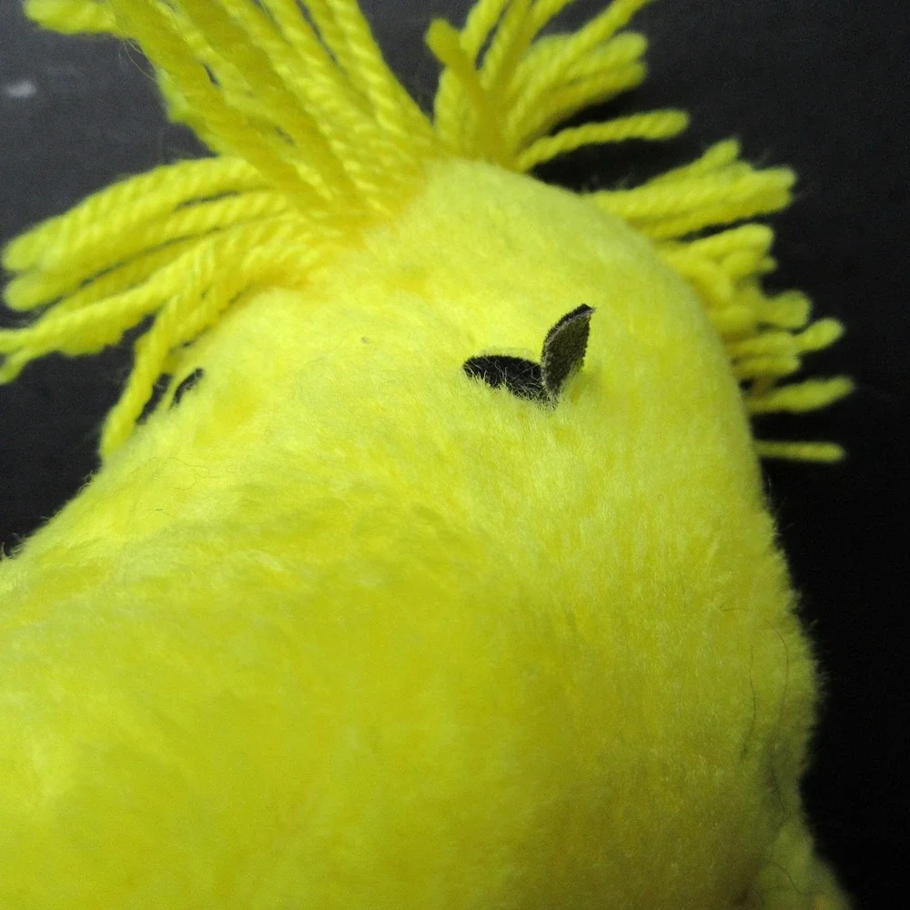 Vintage Warner Bros. Peanuts Woodstock Yellow Bird Plush Stuffed Animal Toy 9